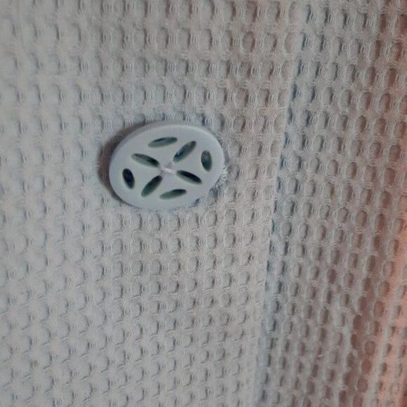 norm thompson new waffle knit blue top golf jacket  p l petite large - Picture 4 of 6